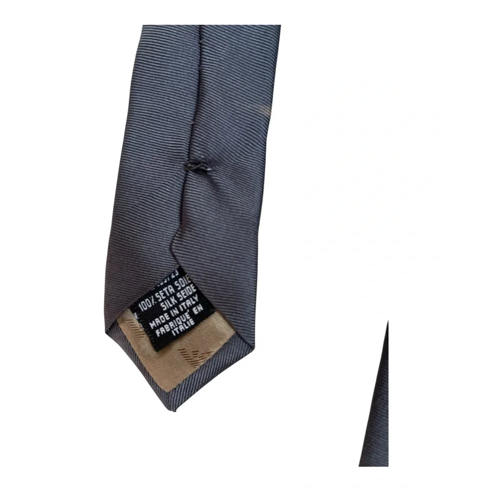 Emporio Armani Authentic Classic Gray Neck Tie 100% Silk